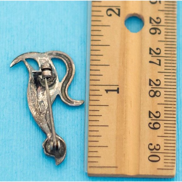 Vintage Elegant Sterling Silver Cat Brooch - N27 - Picture 3 of 3